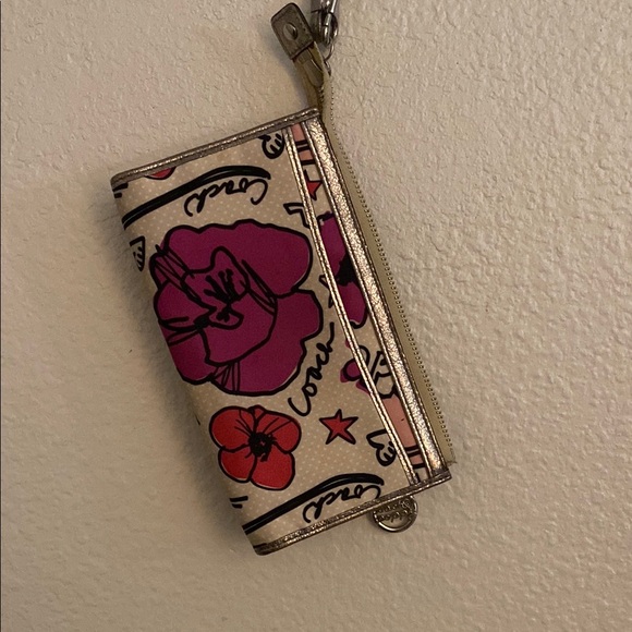 Stylish Pink and Tan Women's Wallet - Picture 2 of 3